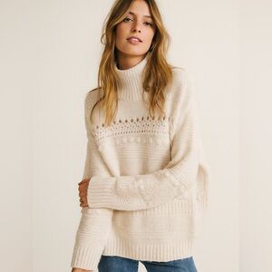 Lou & Grey Alpaca Blend Knit Cozy Fall Winter Sweater sz L Cabincore